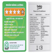 Máy lạnh Beko Inverter 1.5 HP RSVC13AV