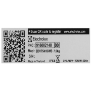 Máy sấy Electrolux  7.5 kg EDV754H3WB