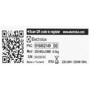 Máy sấy Electrolux 8.5 kg EDV854J3WB