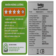Máy lạnh Beko Inverter 1.5 HP RSVC12VY