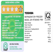 Tủ lạnh Toshiba Inverter 311 lít GR-RT395WE-PMV-MG
