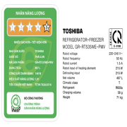 Tủ lạnh Toshiba Inverter 407 lít GR-RT535WE-PMV-MG