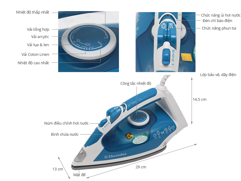 B&agrave;n ủi hơi nước Electrolux ESI525