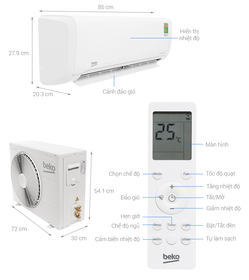 Beko Inverter 1.5 HP RSVC12VY