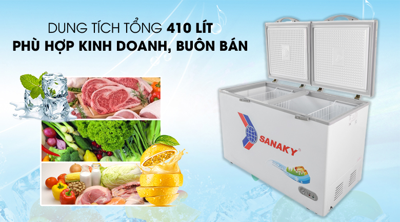 Dung tích lớn - Tủ đông Sanaky VH 5699HY 