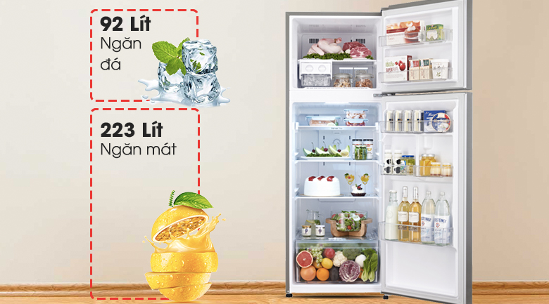 Dung t&iacute;ch lớn 315 l&iacute;t - Tủ lạnh LG Inverter 315 l&iacute;t GR-L333BS