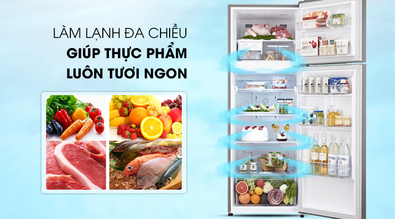 C&ocirc;ng nghệ l&agrave;m lạnh đa chiều - Tủ lạnh LG Inverter 315 l&iacute;t GR-L333BS