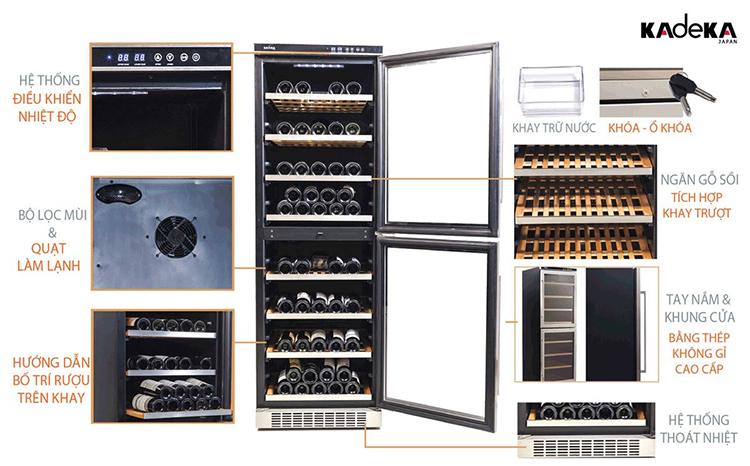 Tủ Ướp Rượu Kadeka KA-165T